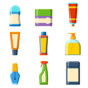 浴淋浴平面樣式圖與現(xiàn)代化衛(wèi)浴設(shè)計(jì) 容器、塑料瓶與衛(wèi)生材料的融合